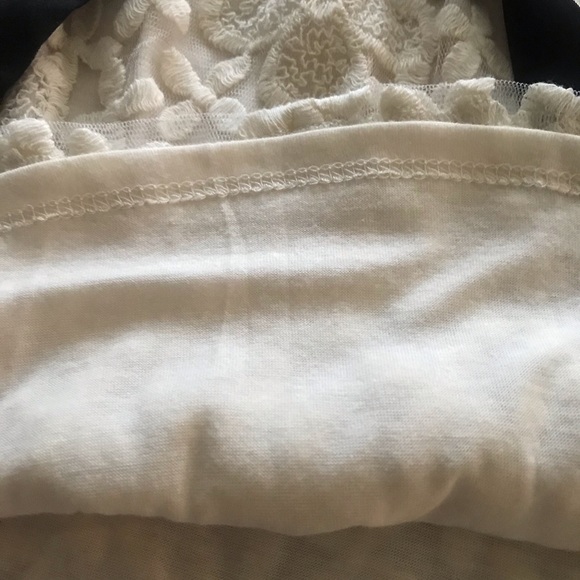 Monteau Girls Lacy Cream Tank Tie Bow Back Med 7/8 - Picture 8 of 12